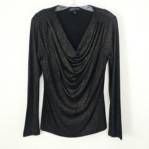 Jones New York Cowl Neck Top Black